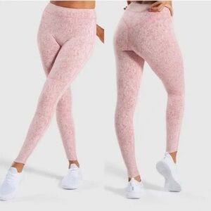 Gymshark Light Pink Patterned Leggings